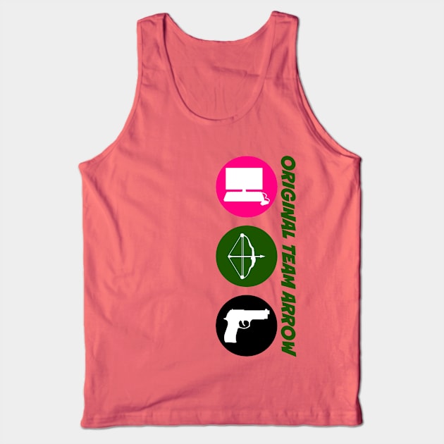 Original Team Arrow - Colorful Symbols - Weapons - Vertical Version Tank Top by FangirlFuel